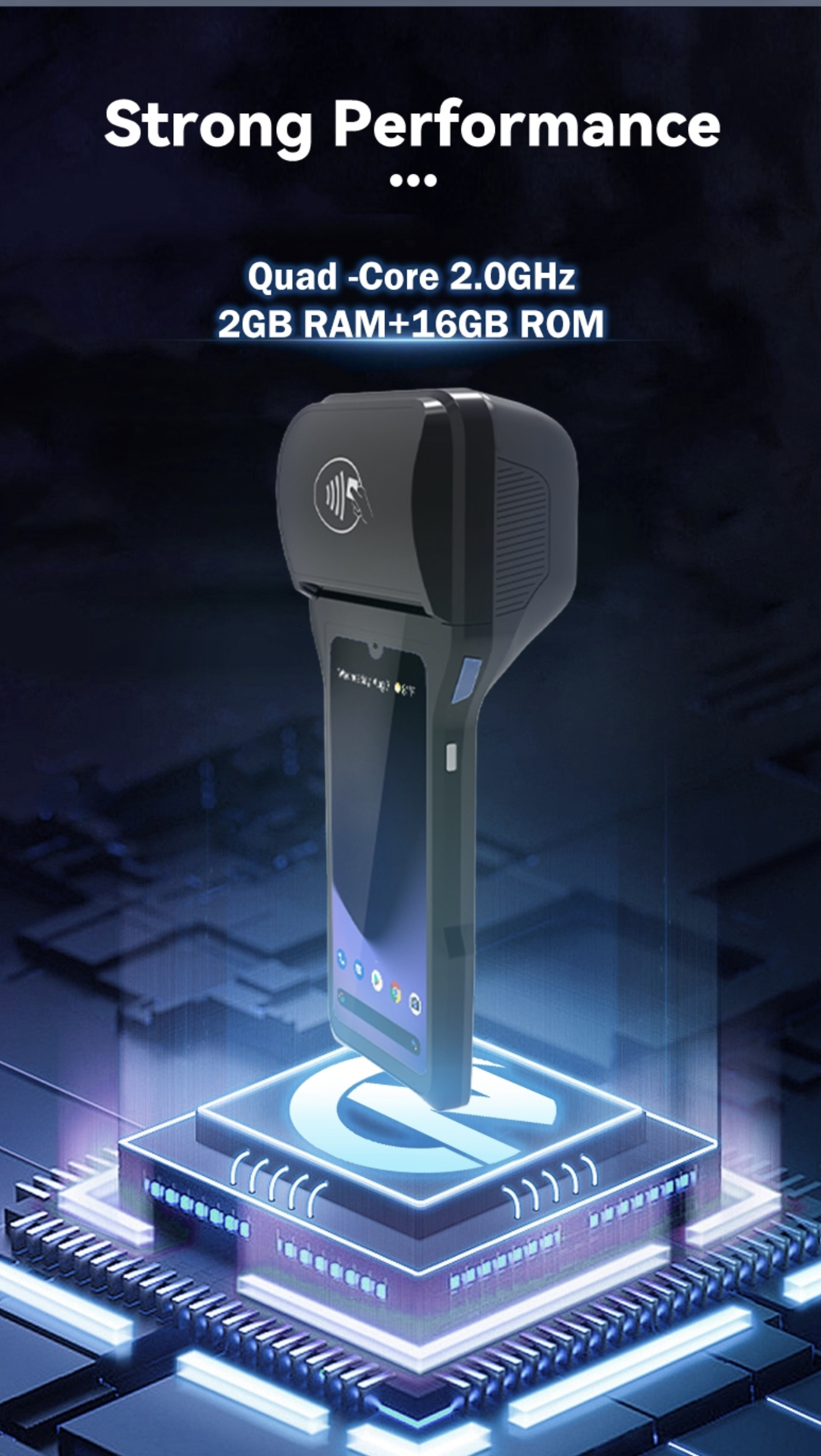 80mm thermal printer handheld pos machine