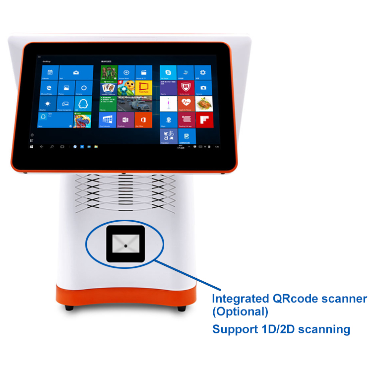 dual screen android pos with scanner